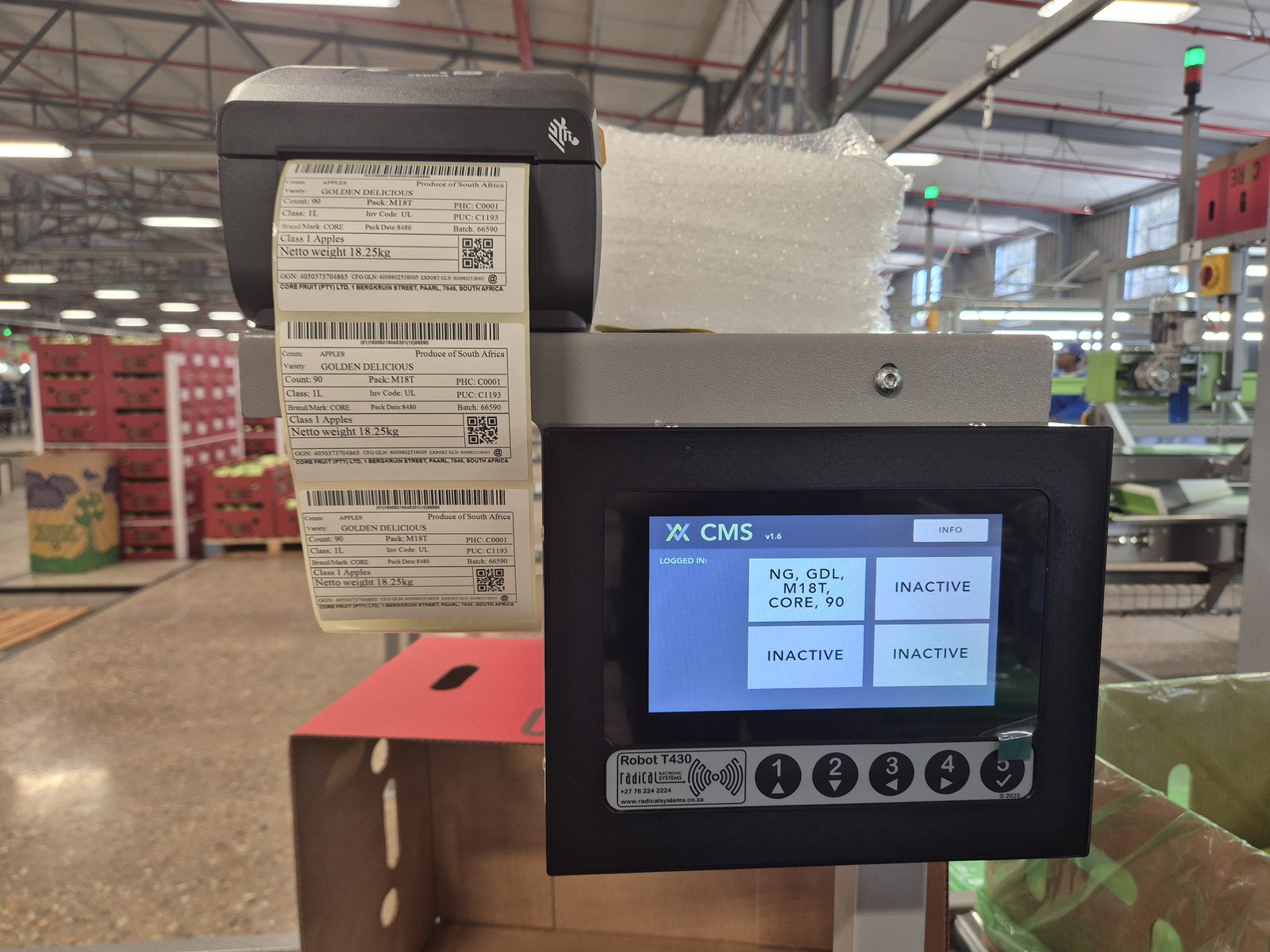 Robot T430 — class-1 labelling